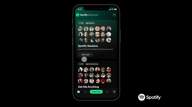 A live audio conversation on Spotify Greenroom.