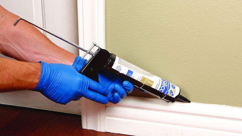 Sealing up wall with caulk