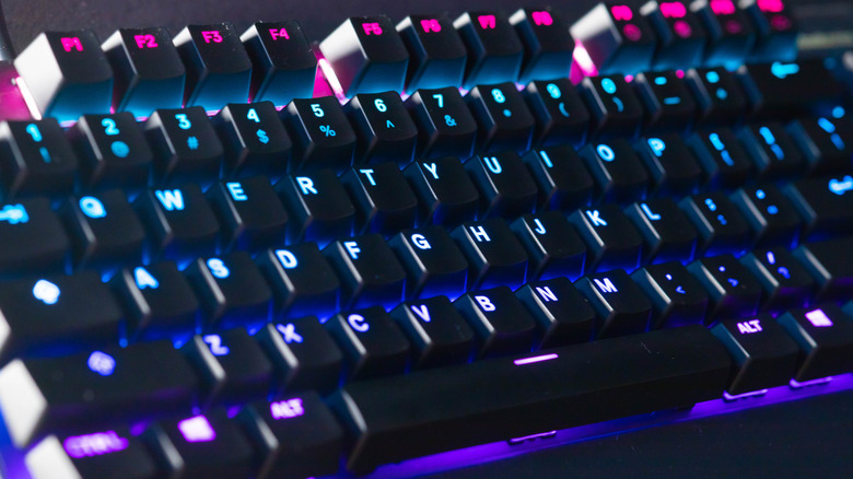 Close up of keyboard