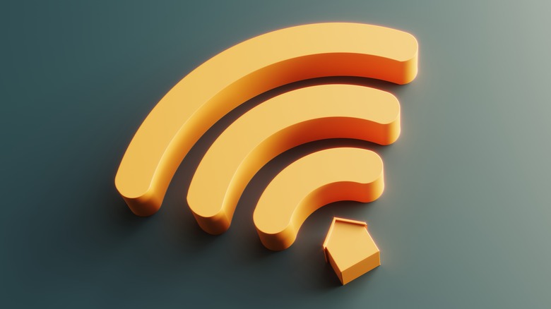 Wi-Fi logo 3D render