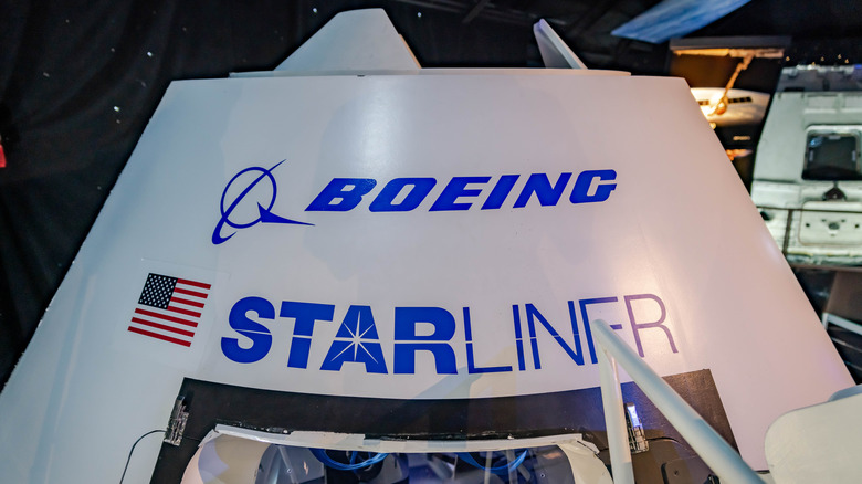 Boeing Starliner spacecraft on display