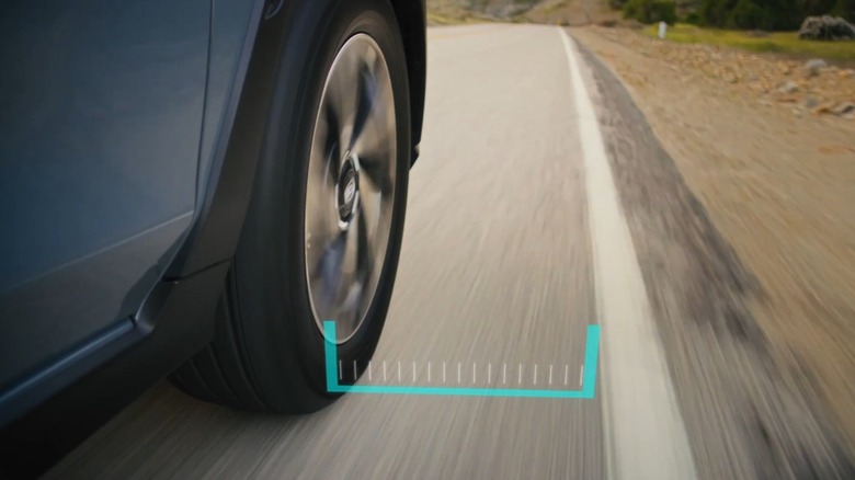 Subaru Eyesight lane departure demonstration