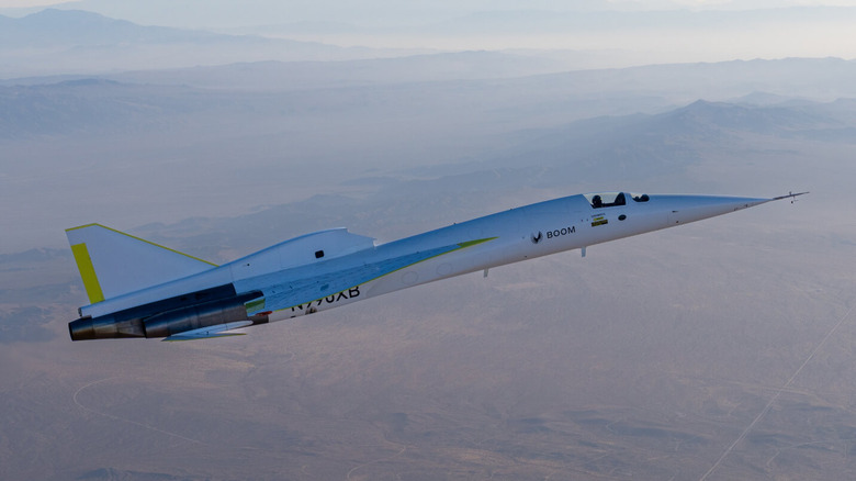 Boom XB-1 aircraft in flight