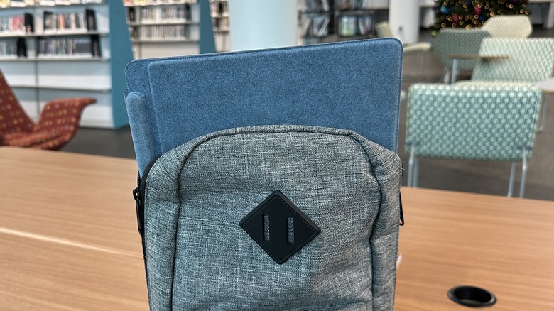 Surface Pro 9 in a shoulder bag