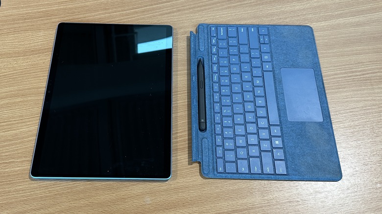 Surface Pro 9 tablet and keyboard