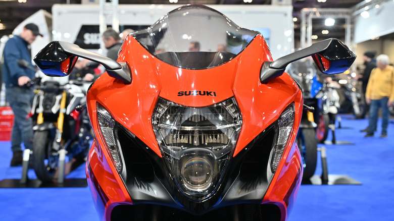 Suzuki Hayabusa anniversary edition on display