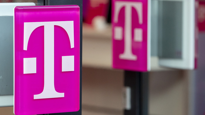 T-Mobile logo outside a store.