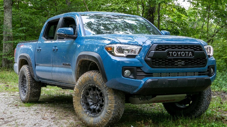 Blue Toyota truck