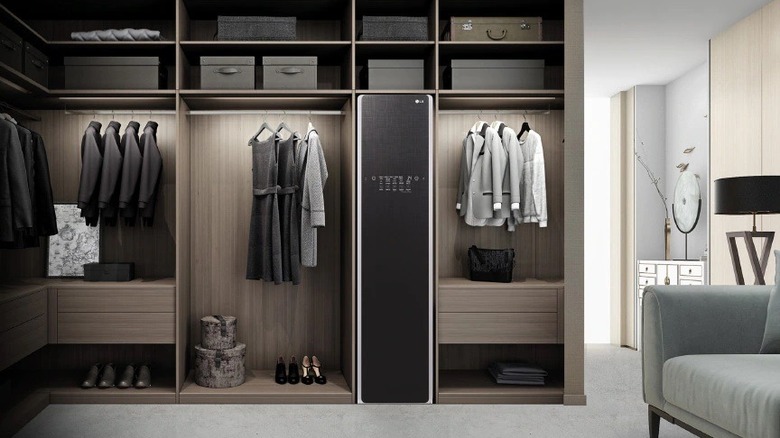 LG Styler in a closet