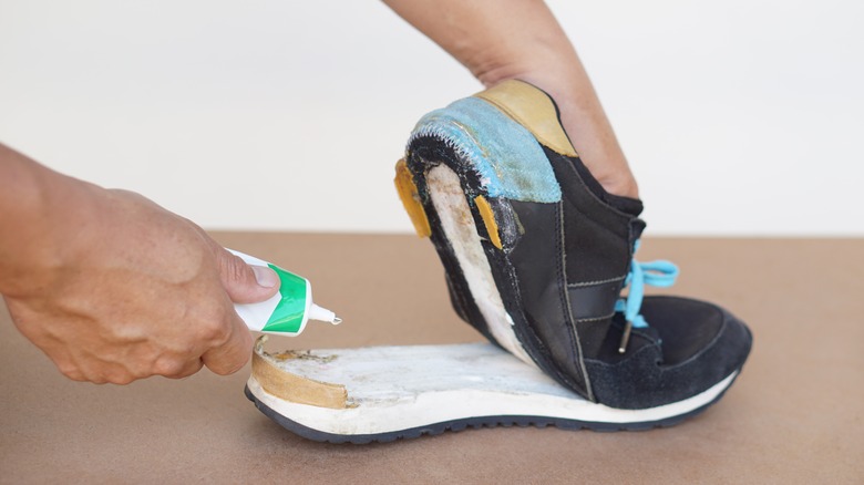 super glue shoe repair