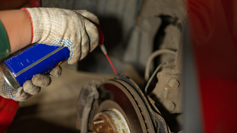 wd40 spray repair brake pad