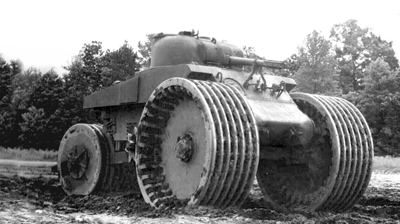 t10 mine exploder sherman tank