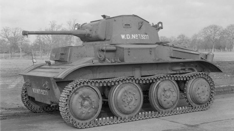 tetrarch light tank black white photo