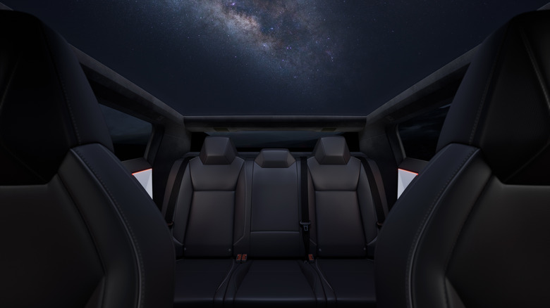 Interior of Tesla Cybertruck