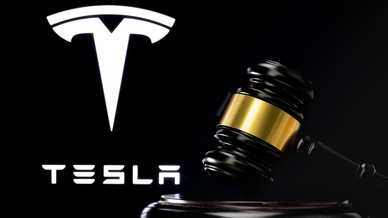 Tesla logo gavel