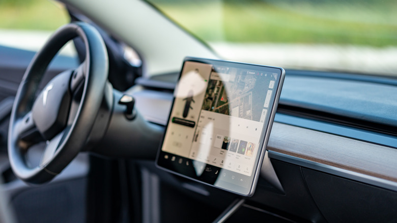 Photo of tesla dashboard