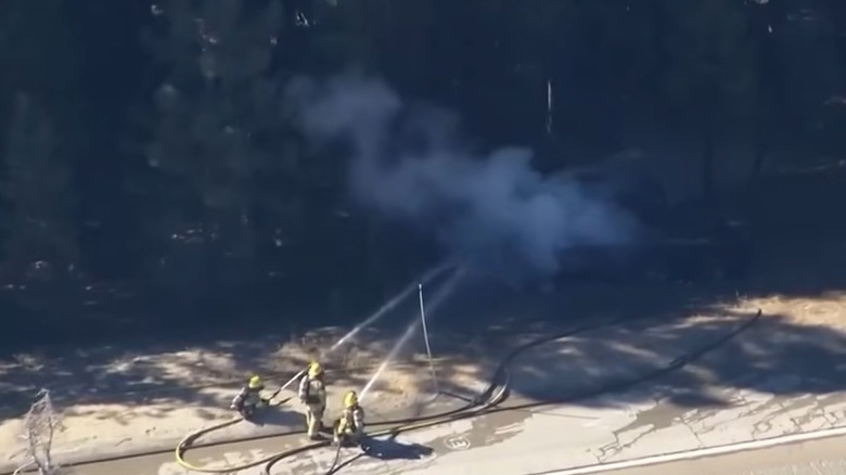 Tesla Semi Fire Scene