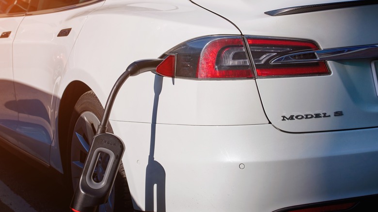 Photo of Tesla Model S charging