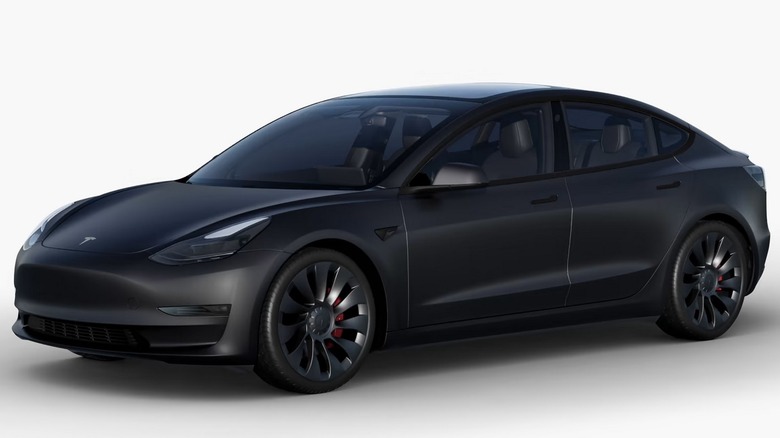 Tesla Satin Black color wrap