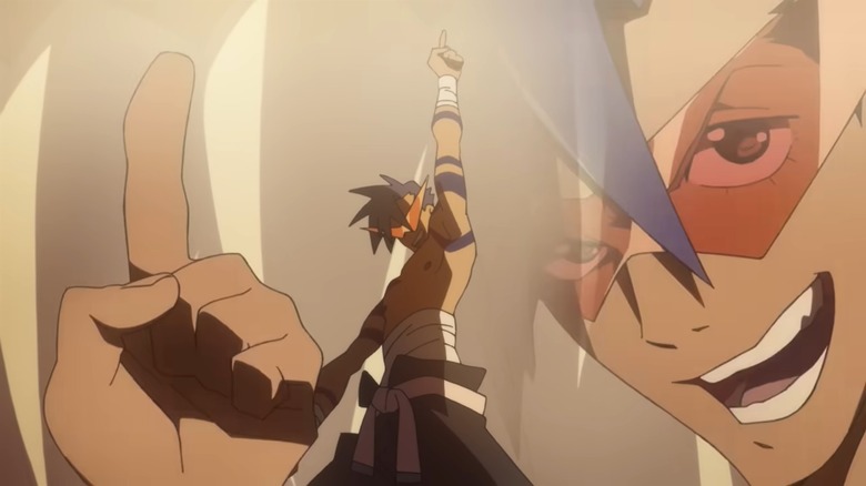 gurren lagann kamina point pose music video