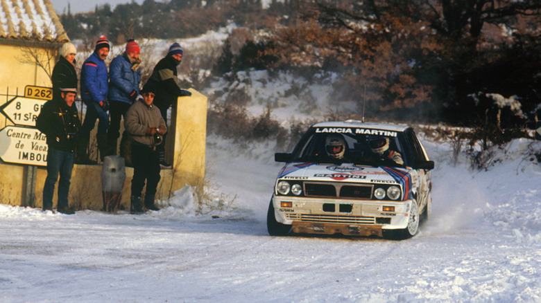 Lancia Delta HF in the 1987 World Rally Championship