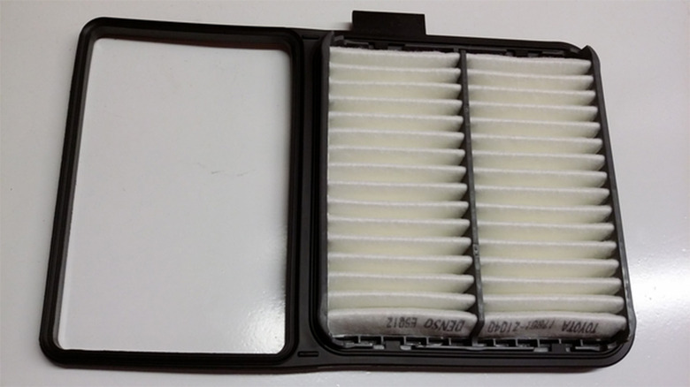 Stock engine air filter for a Toyota Prius