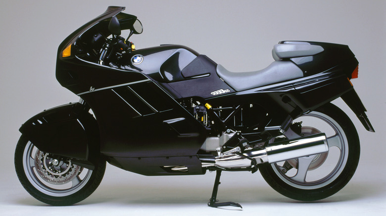 The BMW K1 in a showroom