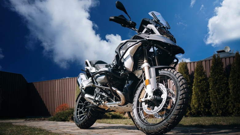 A parked BMW R1200GS