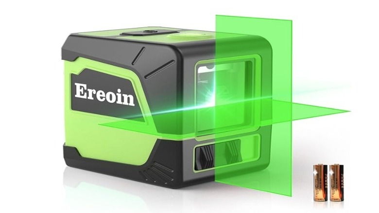 Green and black Ereoin brand laser crosshair leveler