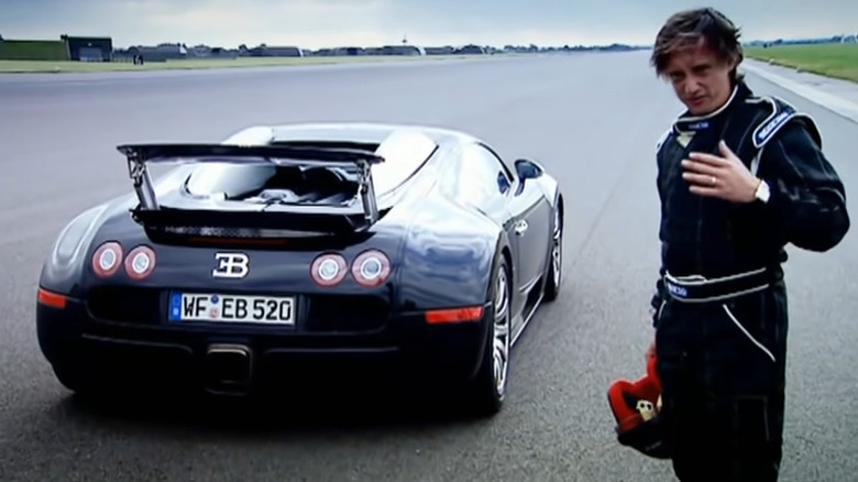 James Hammond next to Bugatti