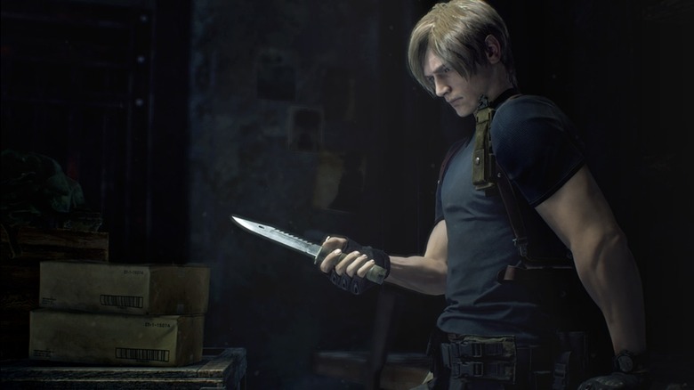 Resident Evil 4 remake leon kennedy knife
