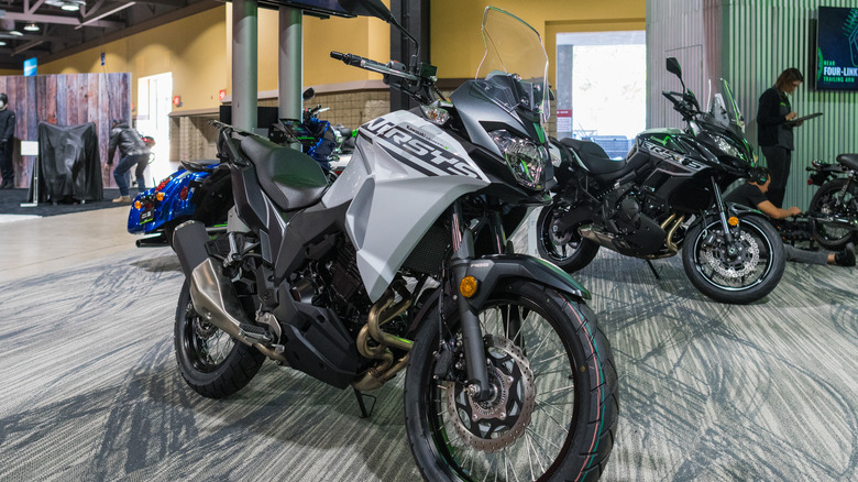 A frontal shot of the Kawasaki Versys 300X