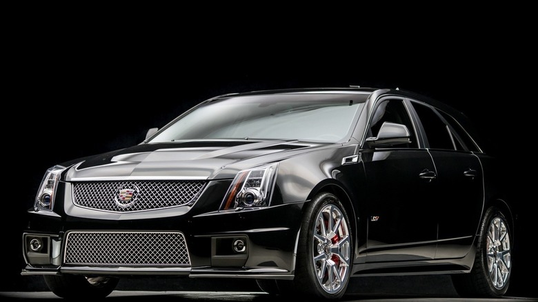 Black Cadillac CTS Station Wagon