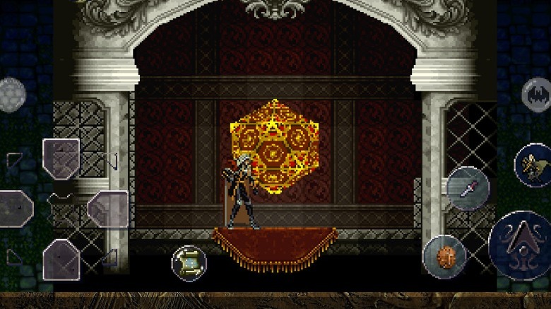 Alucard standing on an alter in Castlevania