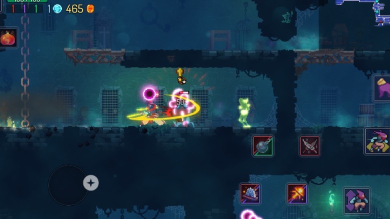 Attacking enemies with a sword in Dead Cells