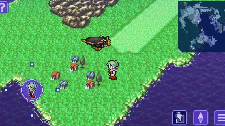 A character exploring the overworld in Final Fantasy VI