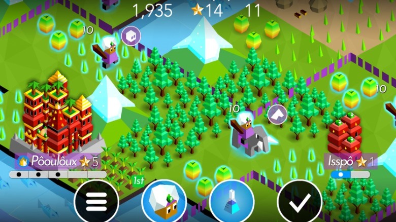 A victory screen in The Battle of Polytopia