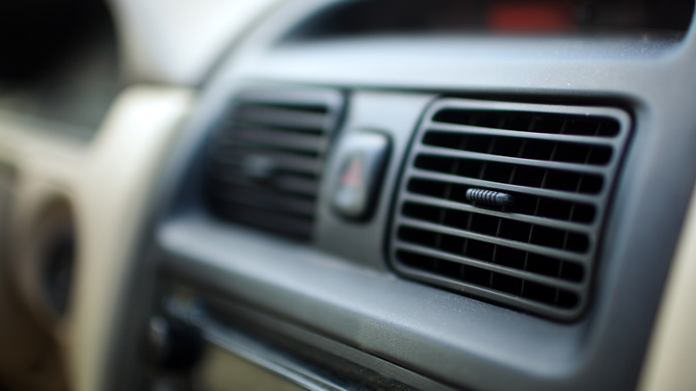 A car's heat vents