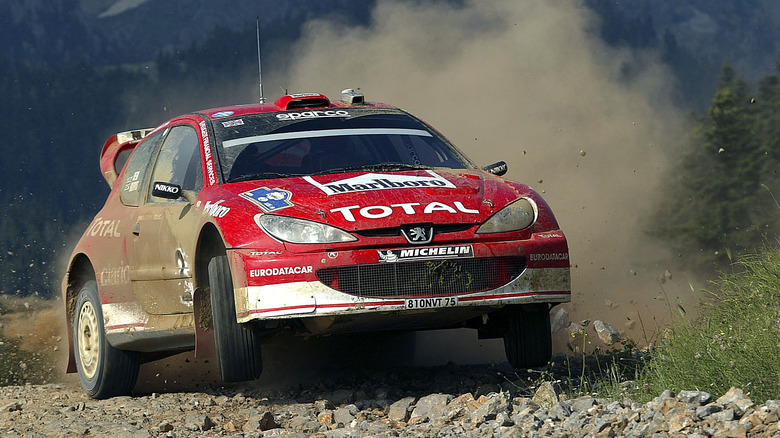 Richard Burns driving Peugeot 206 WRC