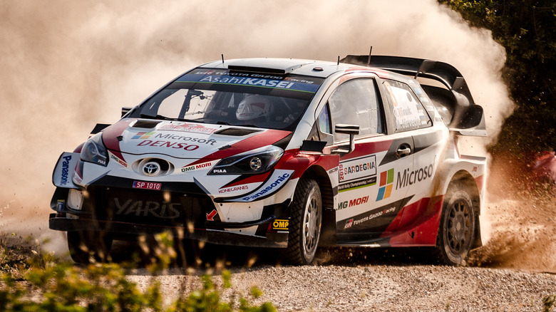 Ott Tanak driving Toyota Yaris WRC