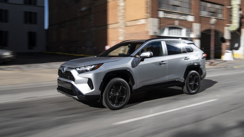 Toyota RAV4 Hybrid in the city