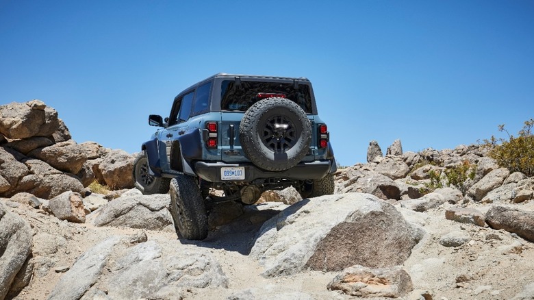 Ford Bronco Raptor rock crawling