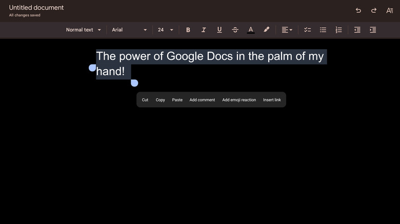 Google Docs on Android