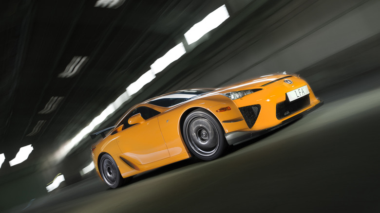 2011 Lexus LFA Nurburgring Package driving at speed