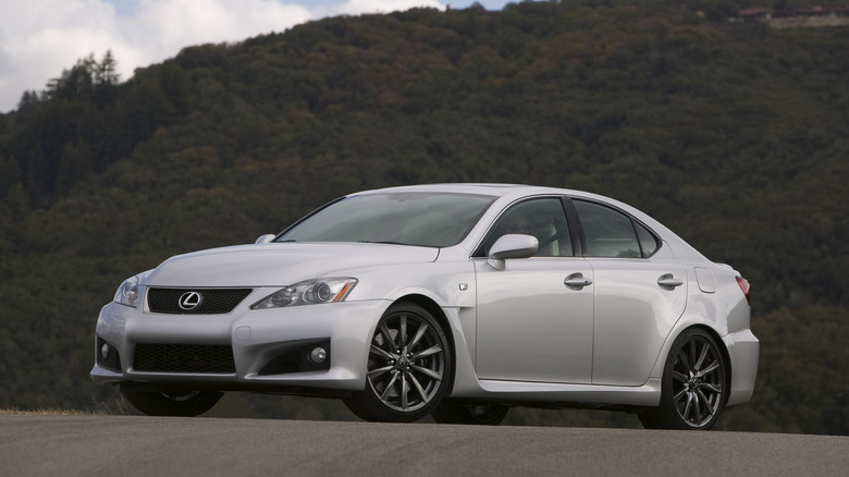 2008 Lexus IS F performance sedan front 3/4 view