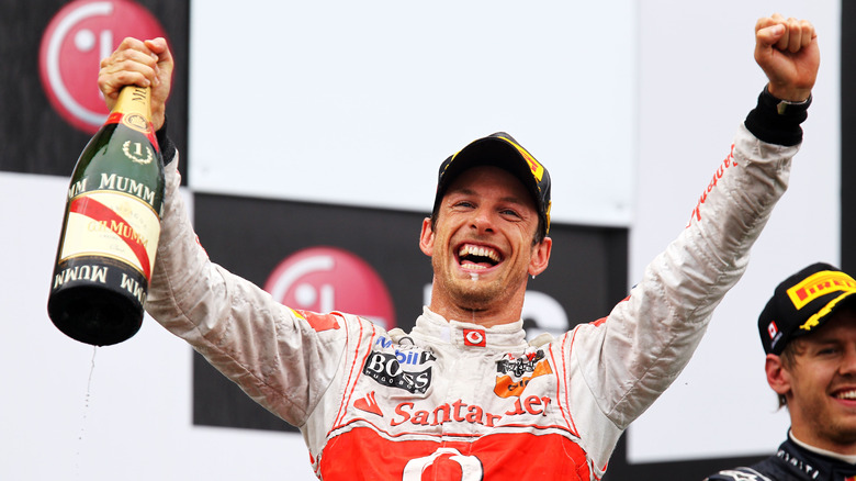 Jenson Button winning Canada Grand Prix in 2011