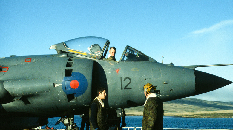 Sea Harrier during the Falklands War