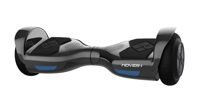 A black Hover 1 Helix Hoverboard on a white background