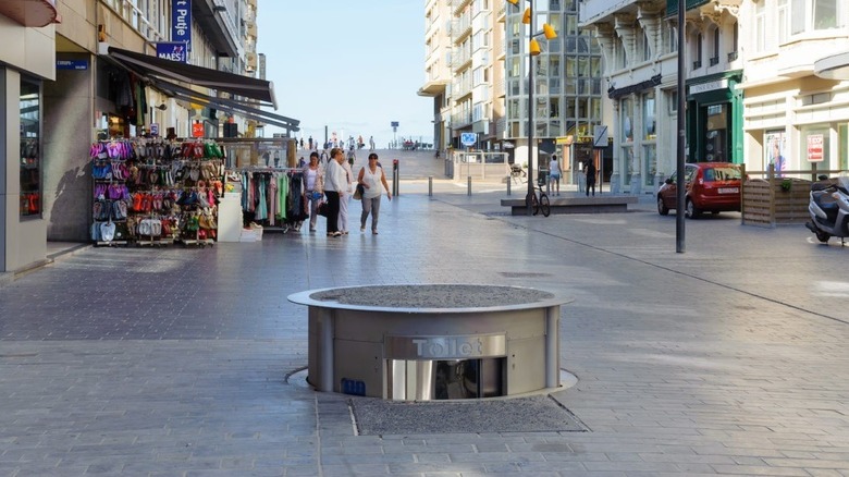 Pop-up toilet