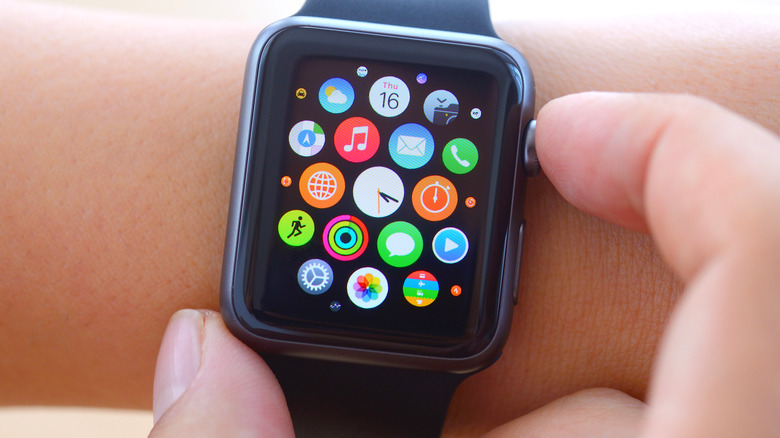 Apple Watch on a wrist